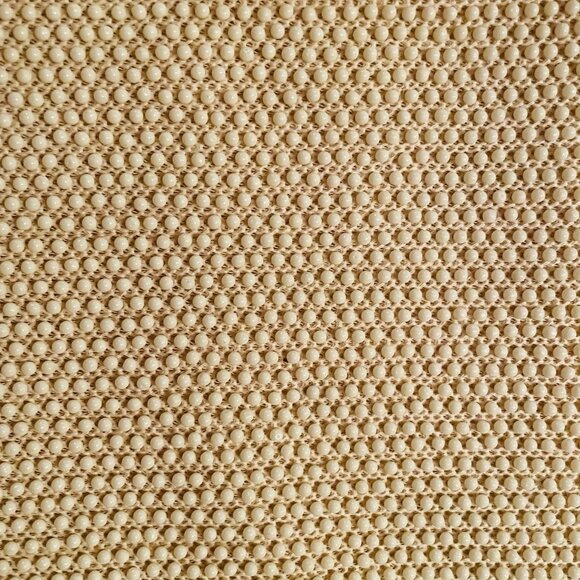 VTG LAURA USA Ivory Beaded Lucite and Gold Trim Purse - Picture 4 of 6